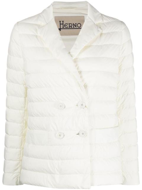 quilted double-breasted blazer