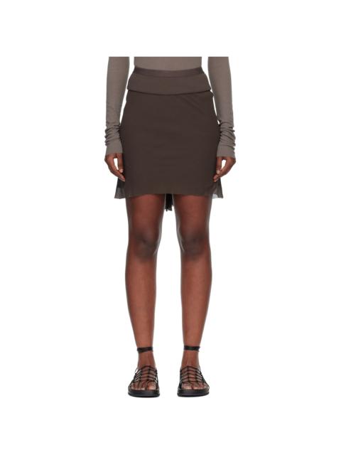 Gray Temple Short Bias Miniskirt