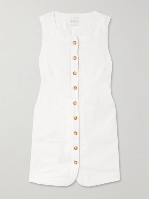 Emma linen mini dress Ivory