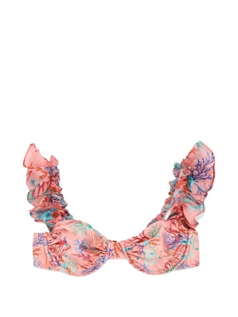 ruffled-detail bikini top