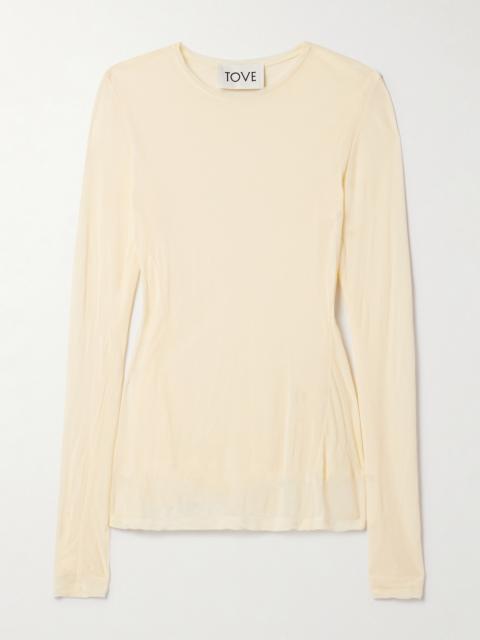 Rosalie Gathered Jersey Top