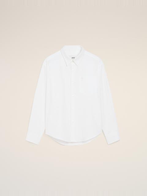 WHITE COTTON AMI DE COEUR BOXY SHIRT