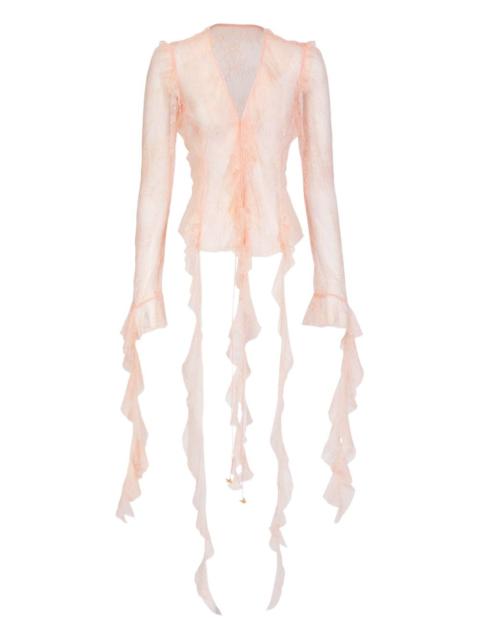 Alana lace ruffled shirt