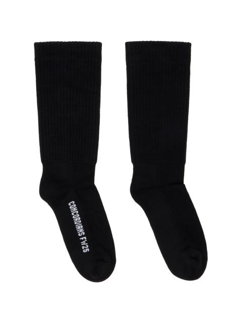 Black Concordians Mid Calf Socks