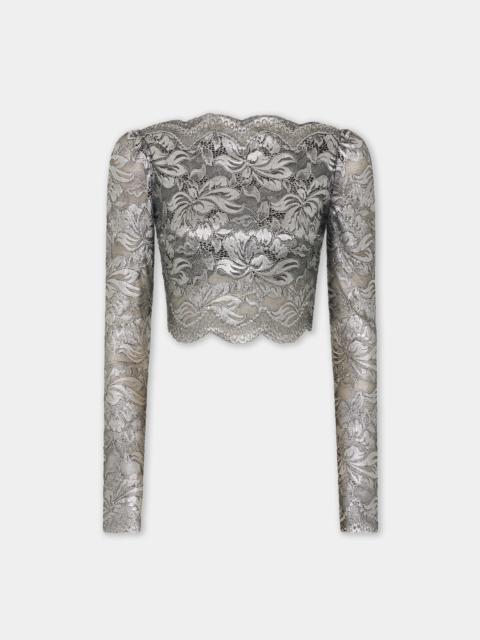 CROPPED TOP IN LACE