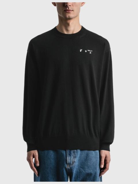 OFF WHITE LOGO BASIC KNITTED SWEATER