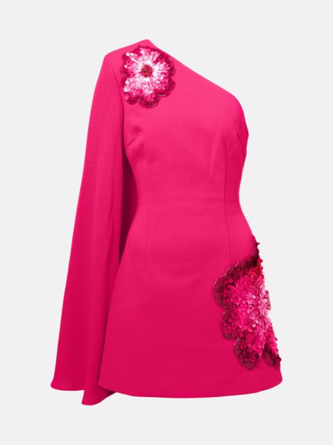 Layana caped embellished minidress