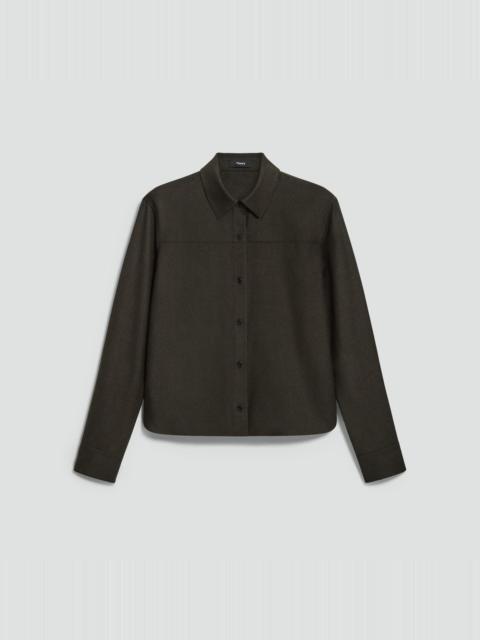 Boxy Shirt in Sleek Flannel