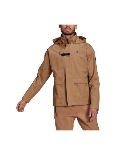 adidas Wj Jkt Warm Solid Color Casual Sports Hooded Jacket Yellow GU1748