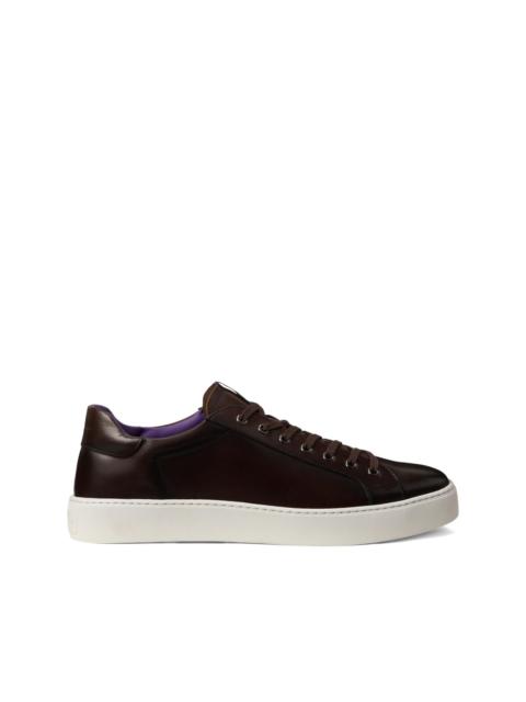 Severn burnished lace-up sneakers