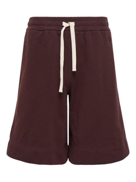 drawstring patch-pocket track shorts