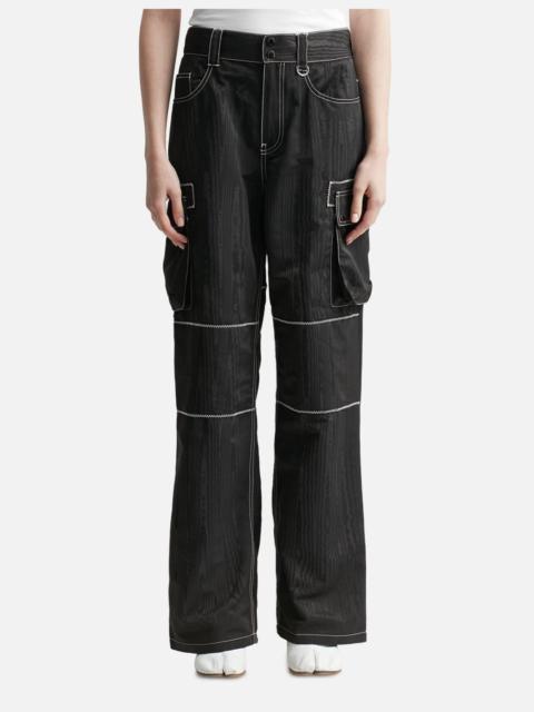 MOIRE CARGO PANTS