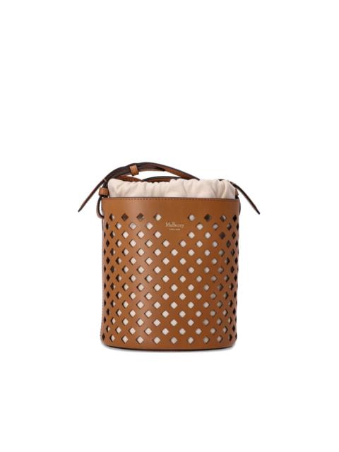 Perfurated Bucket leather bag