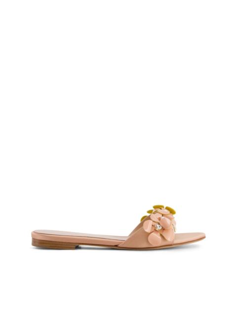 floral-appliqué slides