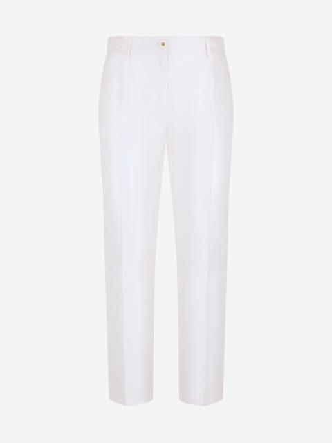 Tailored mikado silk pants