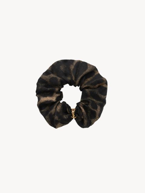 CASSANDRE SCRUNCHIE IN SILK AND CASHMERE JACQUARD