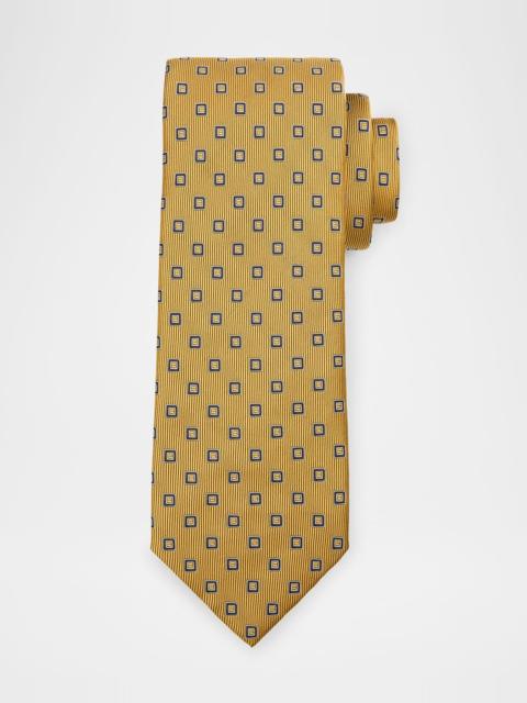Men's Woven Square Silk Tie