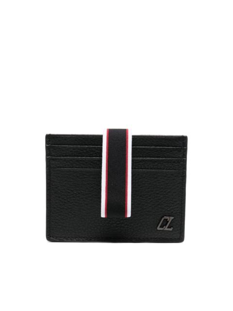 logo-plaque leather cardholder