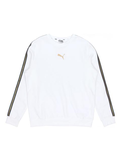 PUMA Metallic Nights Crew Sweatshirt 'White Black Gold' 587141-02