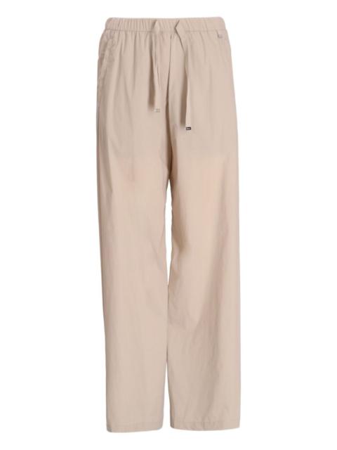 drawstring straight-leg trousers