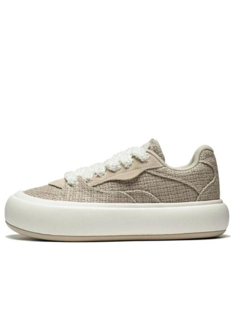 (WMNS) Li-Ning Puff Platform Skate Shoes 'Light Brown' AZGT092-2
