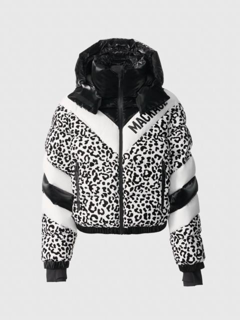 KAIRI-FLP Flocked Down Ski Jacket with Chevron Design