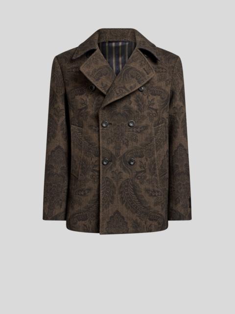 DOUBLE-BREASTED WOOL AND CASHMERE PEA COAT