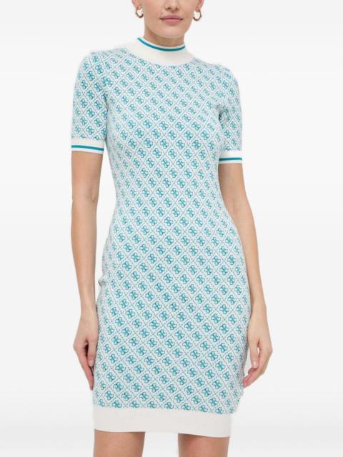 patterned high-neck dress