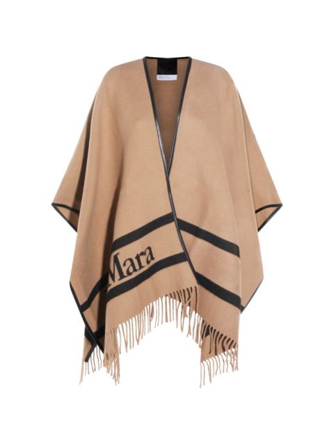 fringed striped poncho