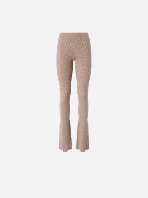 LONG FLARED KNIT TROUSERS