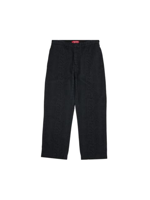 Supreme Snake Print Chino Pant 'Charcoal'