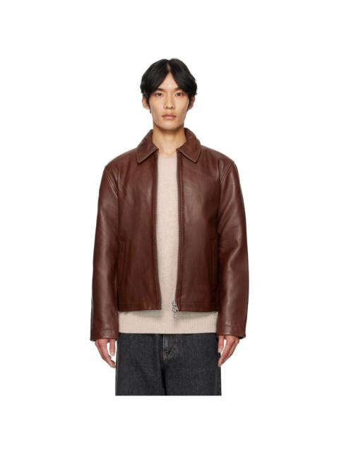 Tan Short Leather Jacket