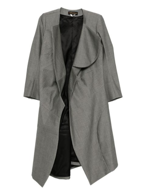 asymmetric wool coat