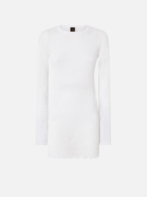 SHORT OPENWORK KNIT DRESS