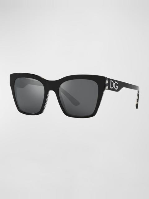 Mirrored DG Acetate Square Sunglasses
