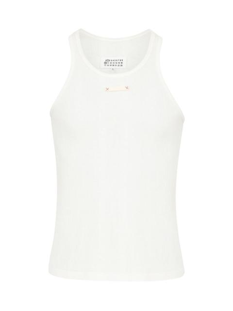 Logo cotton blend tank top