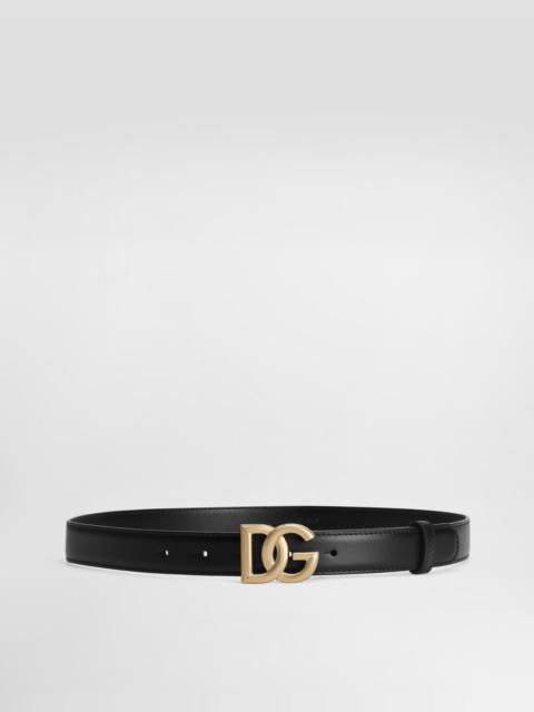 Calfskin belt with DG logo