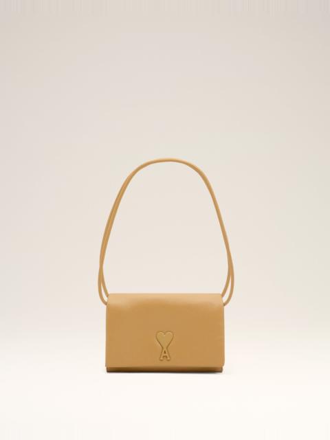 YELLOW COWHIDE LEATHER VOULEZ-VOUS WALLET ON STRAP