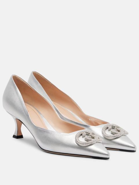 Alicia Interlocking G 55 leather pumps