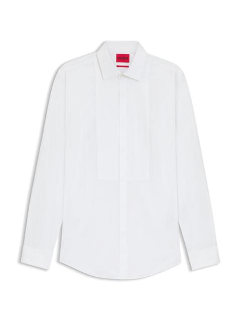 SLIM-FIT SHIRT IN EASY-IRON STRIPED COTTON POPLIN