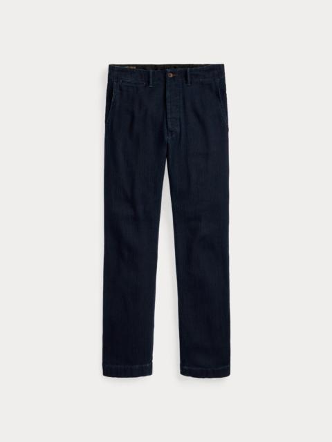 Indigo Herringbone Officer’s Pant