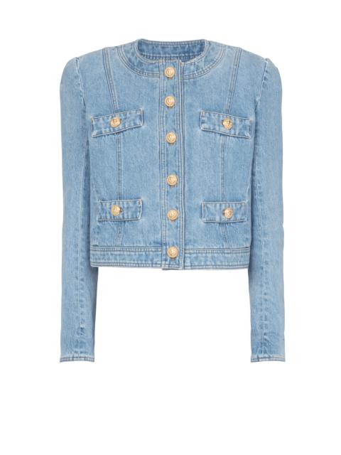 Cropped denim jacket