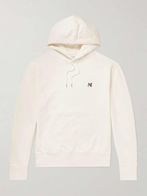 Slim-Fit Logo-Appliquéd Cotton-Jersey Hoodie