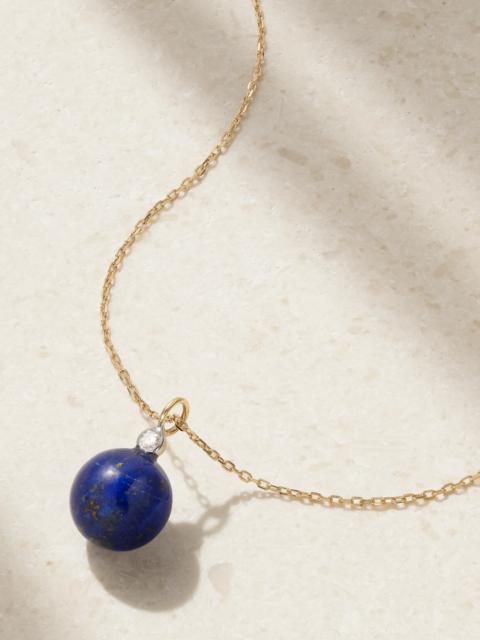 14-karat Gold, Lapis Lazuli And Diamond Necklace