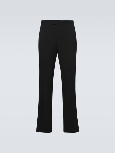 Wool grain de poudre tuxedo pants