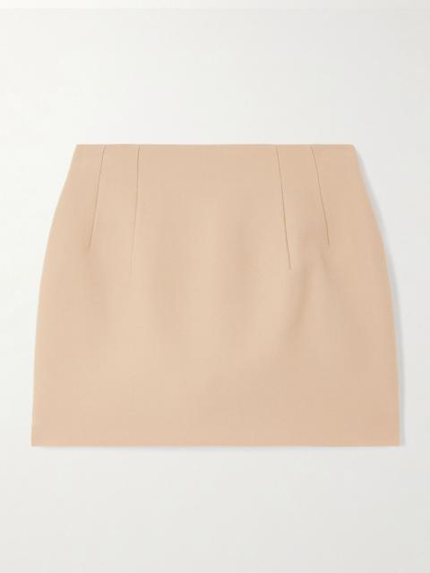 Contour wool mini skirt Beige