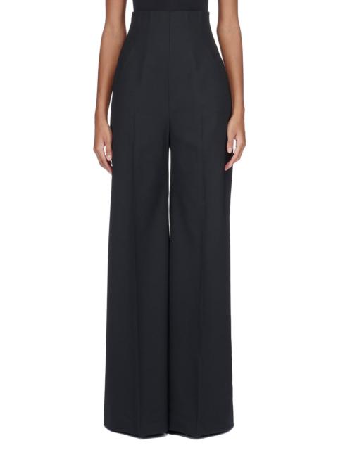 high-waist palazzo trousers