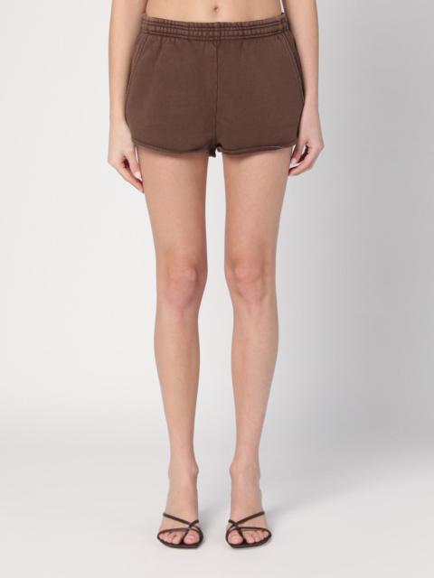 Cotton brown flared trousers