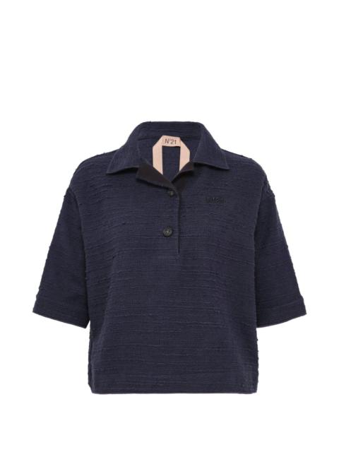 textured polo shirt