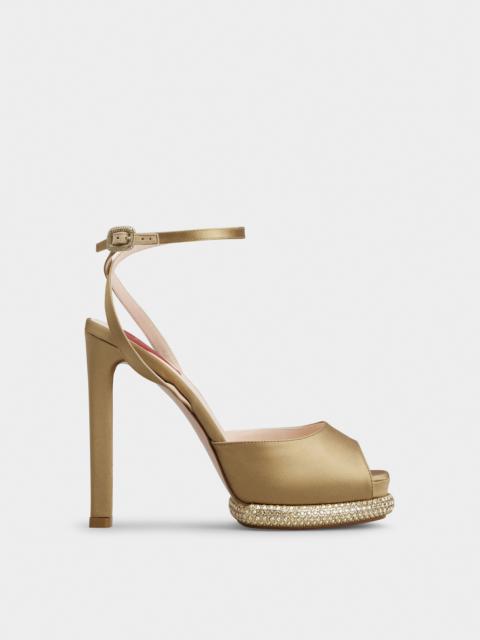 Viv' Choc Platform Sandals in satin